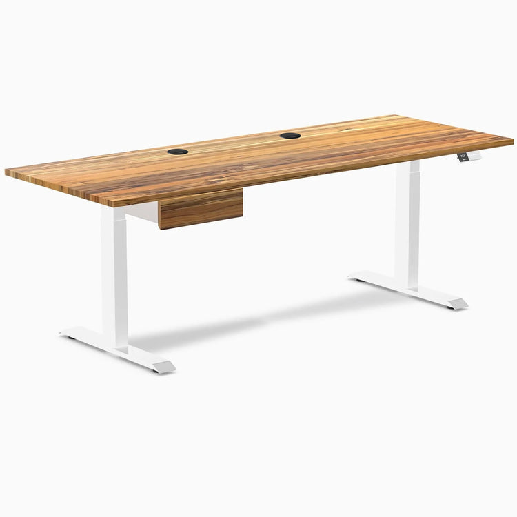 Desky Dual Hardwood Standing Desk With Drawer