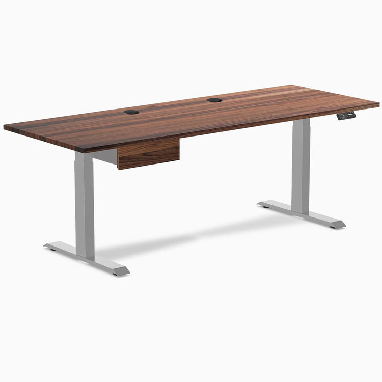 Desky Dual Hardwood Standing Desk With Drawer