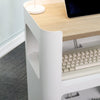 Curved safety edges open pedestal