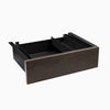 desky minimal drawer - burnished wood in black frame