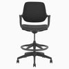 Desky black low back drafting chair