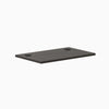 Desky Mini 32x20 inch Burnished Wood melamine laminate desktop with two grommets.