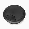 Black desk cable grommet hole