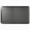 Black rectangular anti-fatigue standing mat with a rugged surface and bevelled edges.