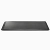 Desky black rectangular anti-fatigue standing mat with a rugged surface and bevelled edges.