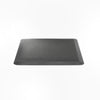 Black Desky anti-fatigue rectangle standing mat with a rugged surface and bevelled edges.