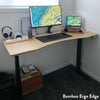 Desky Dual Bamboo Ergo Edge Sit Stand Desk