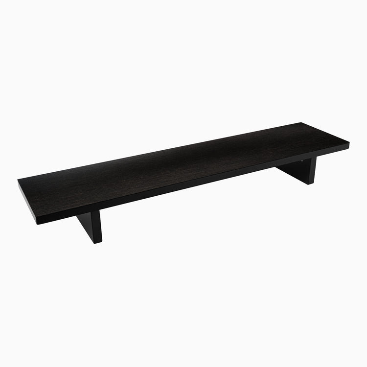 desky wooden monitor stand - dark bamboo