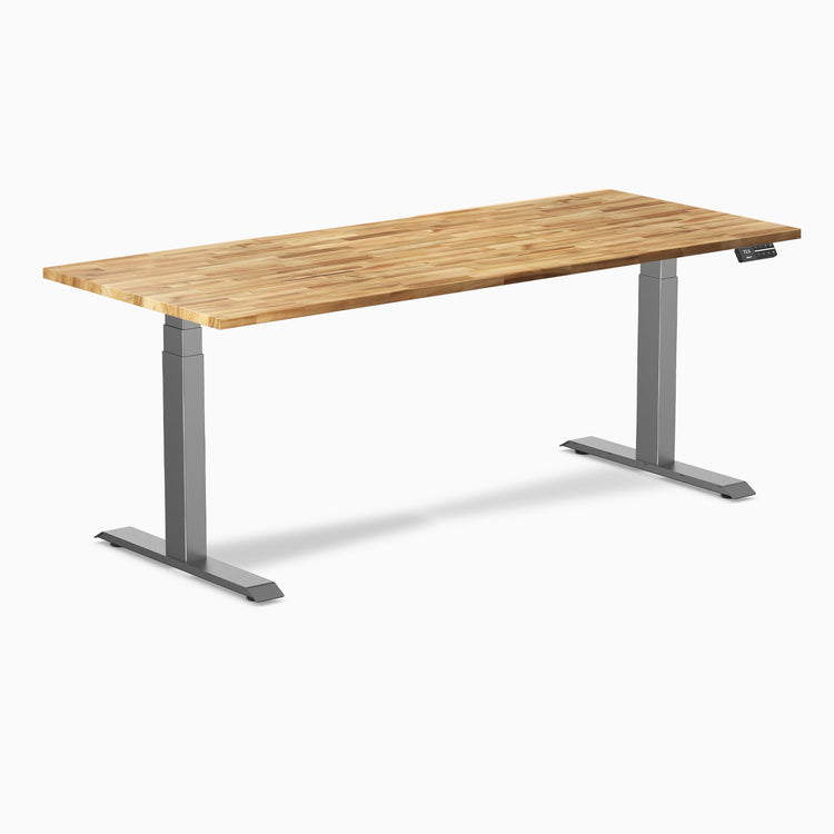 Desky Dual Hardwood Sit Stand Desk