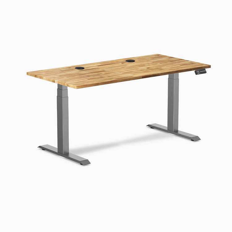 Desky Dual Hardwood Sit Stand Desk