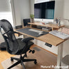 dual rubberwood sit stand desk