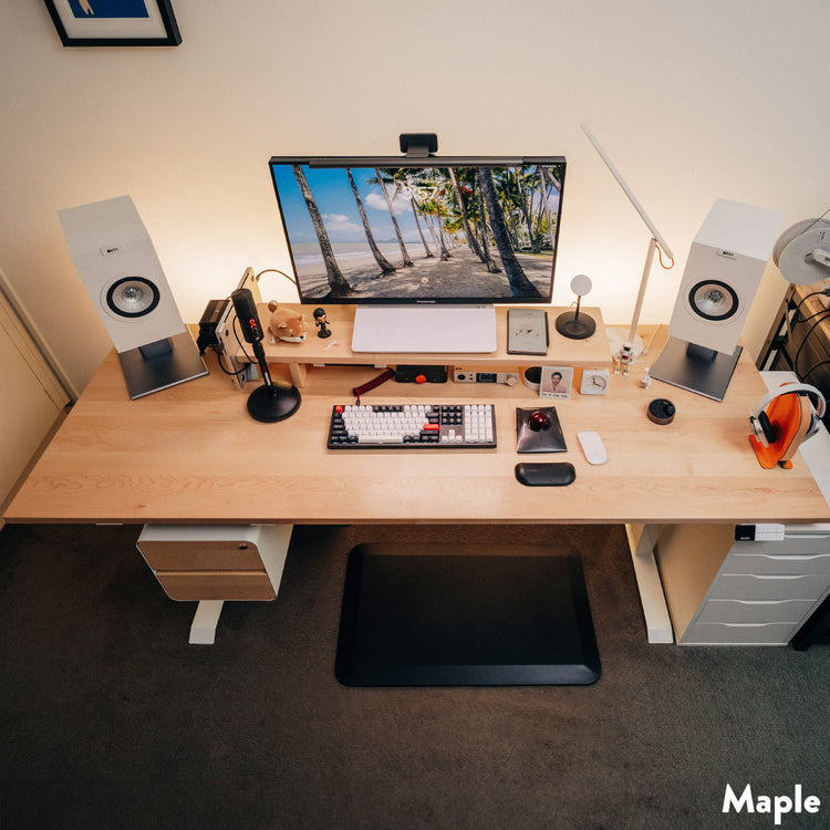 Desky Dual Hardwood Sit Stand Desk