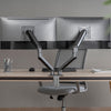 desky dual spring monitor arm space grey