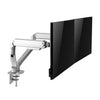desky dual screen monitor arm white