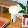 Cordless rechargeable eclipse desk lamp 