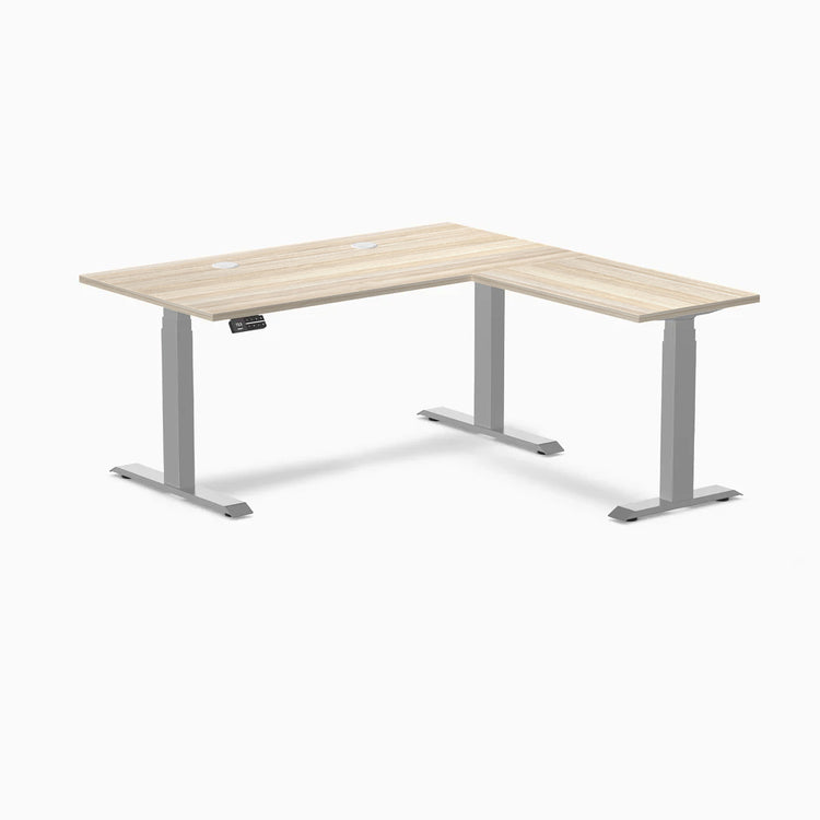 Desky L-Shape Laminate Sit Stand Desk