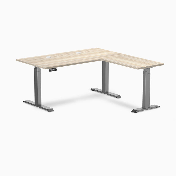 Desky L-Shape Laminate Sit Stand Desk