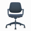 Modern low back ergonomic chair in blue