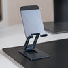 Grey dark foldable phone stand 