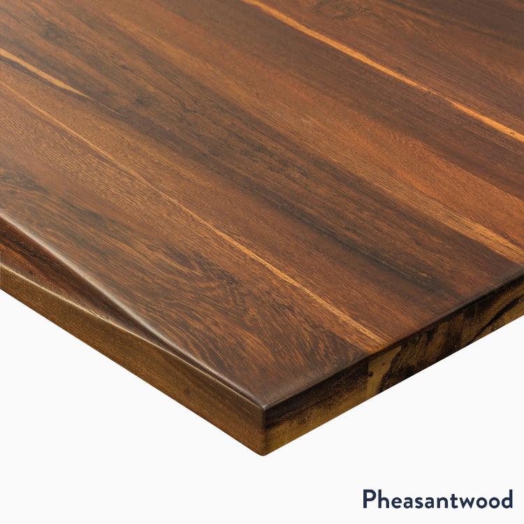 Desky Hardwood Pheasantwood corner desk finish 