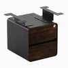 Desky minimal under desk cabinet black frame, rustic pine front