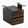Desky minimal under desk cabinet black frame, jarrah front