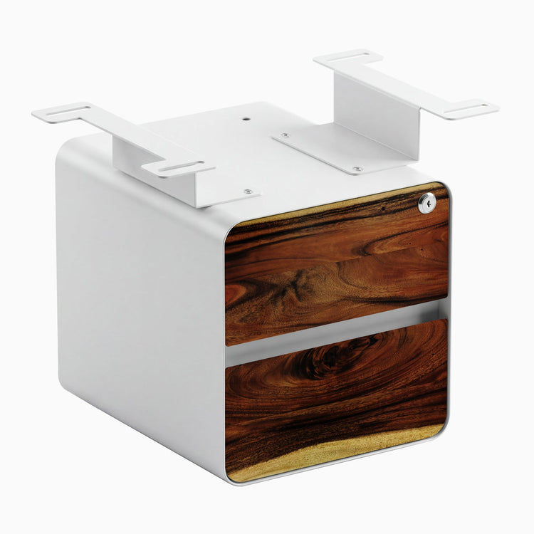 Desky minimal under desk cabinet white frame, saman front