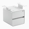 Desky minimal under desk cabinet white frame, white front
