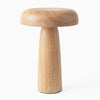 Desky mushroom wooden desk lamp in natural 