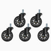 Desky black caster wheels