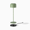 Deky orbit desk lamp in sage green with charging dock