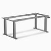 Desky Quad Sit Stand Desk Frame in Space Gray, a sturdy, adjustable metal frame for custom desktops.