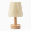 Natural desky wooden rechargeable desk lamp 