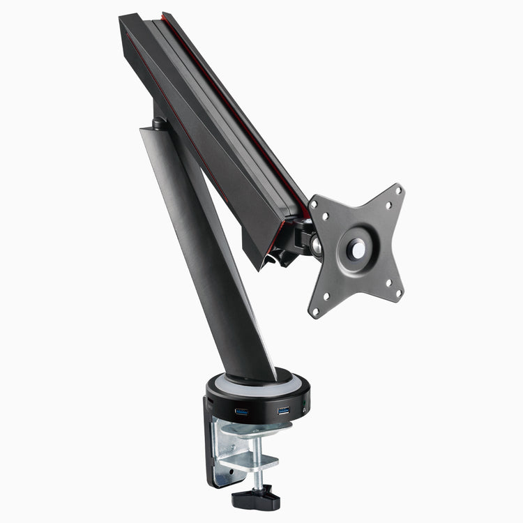 LED single monitor arm gaming