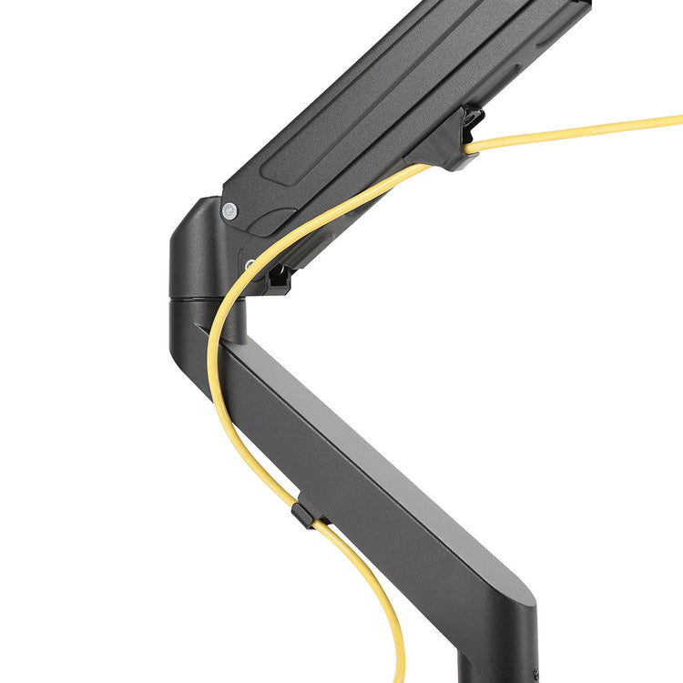 single monitor arm built in cable management 