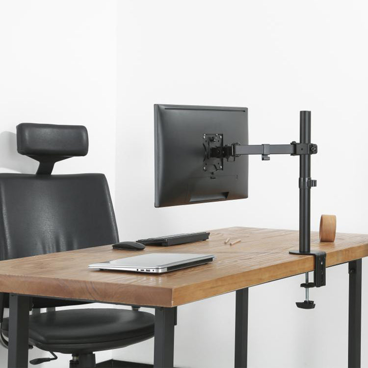 Desky black single eco monitor mount