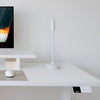 Desky slim cordless rechargeable desk lamp in white