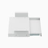 Desky ultra slim drawer in white with book gap