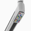 Dual LED monitor arm in white with LED remote