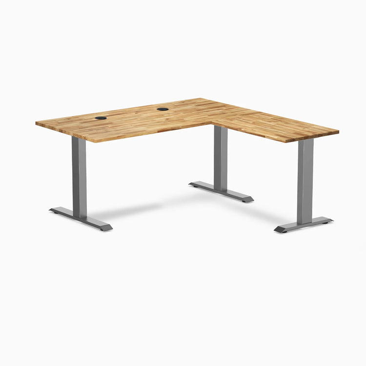 Desky Zero Hardwood L-Shape Office Desk