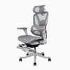 Contourra ergonomic office chair in light grey with adjustable foot rest