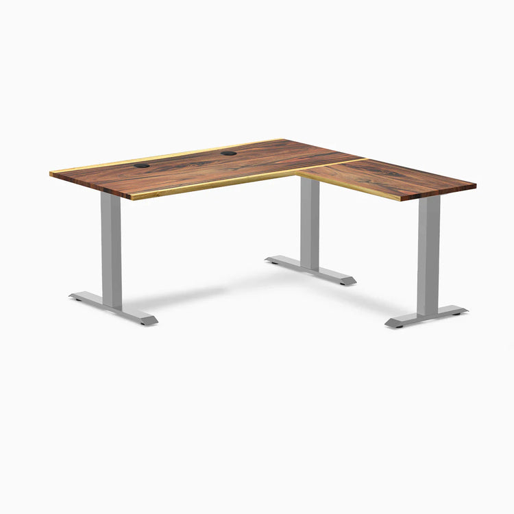Desky Zero Hardwood L-Shape Office Desk