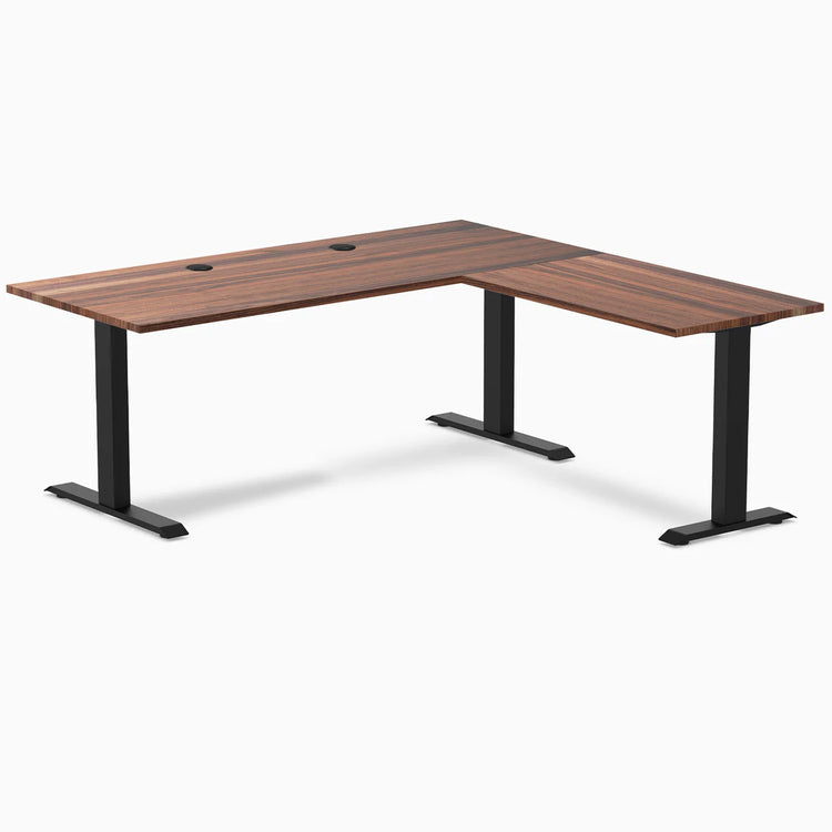Desky Zero Hardwood L-Shape Office Desk