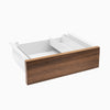 jarrah legno drawer in white frame