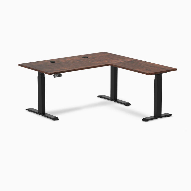 Desky Softwood L-Shape Sit Stand Desk