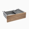 natural walnut drawer in grey frame