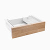 natural walnut rubberwood drawer in white frame