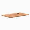Desky Mini Laminate Desk Top, 40x24 inch Prime Oak with two black grommets.