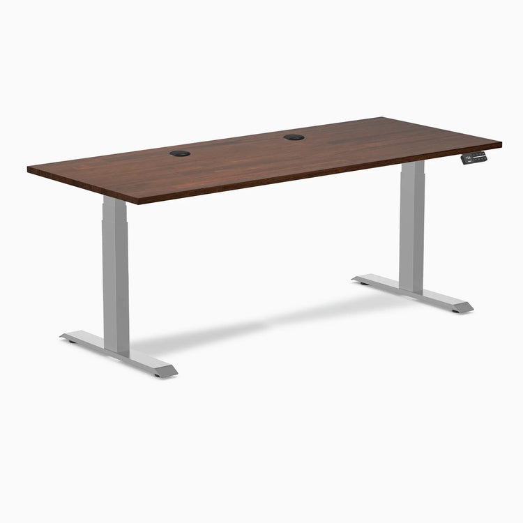 Desky Dual Rubberwood Sit Stand Desk