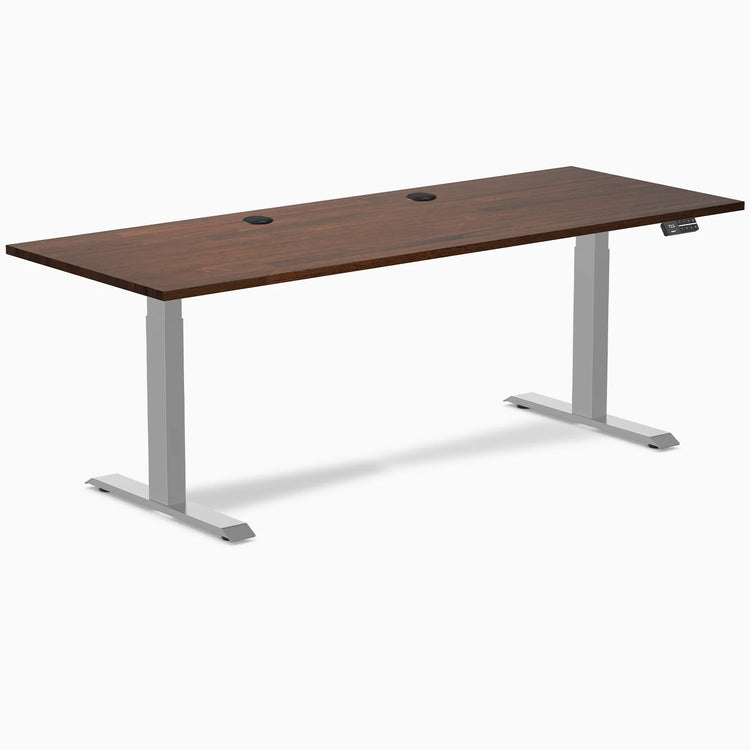 Desky Dual Rubberwood Sit Stand Desk